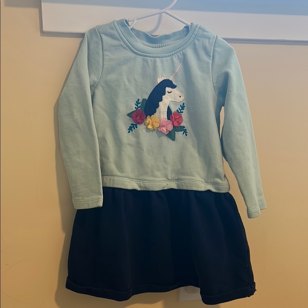 Hanna Anderson Unicorn Embroidered Dress